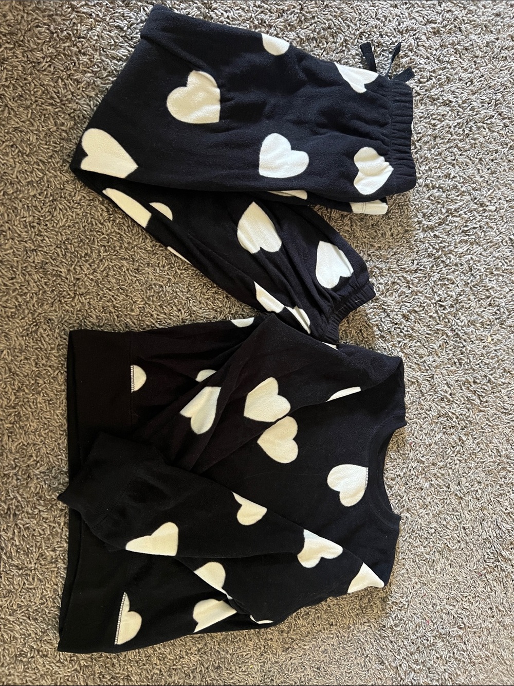 Old Navy Girls Black and White Sweatsuit Set
